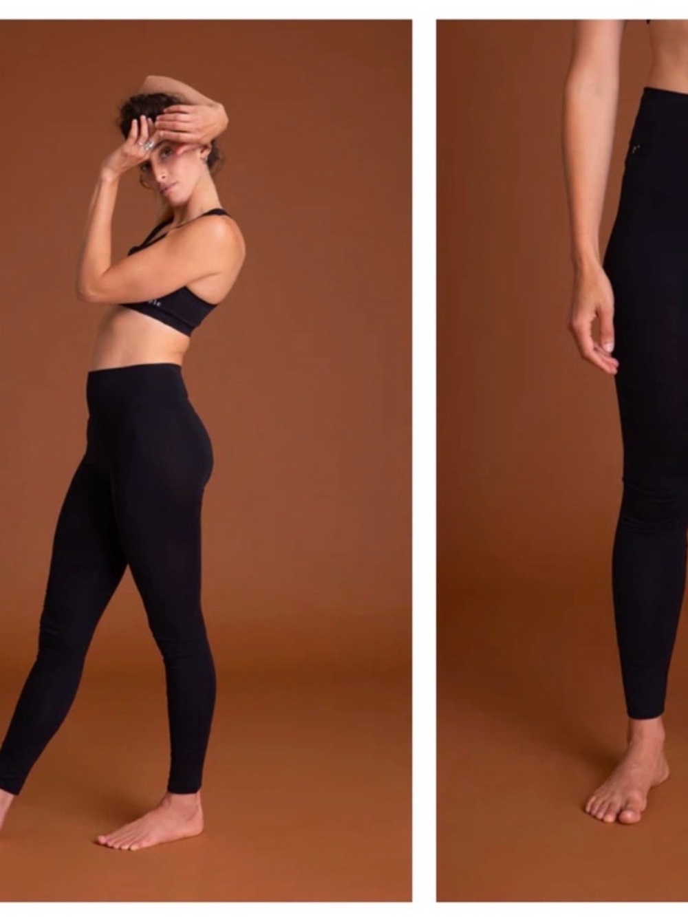 Ripple Organic Cotton Extra Long Leggings in Charcoal